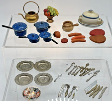 Vintage Miniature Dollhouse Kitchen Tableware Items Germany Hong Kong