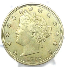 1912-S Liberty Nickel 5C Coin - Certified PCGS Uncirculated Details (UNC MS)