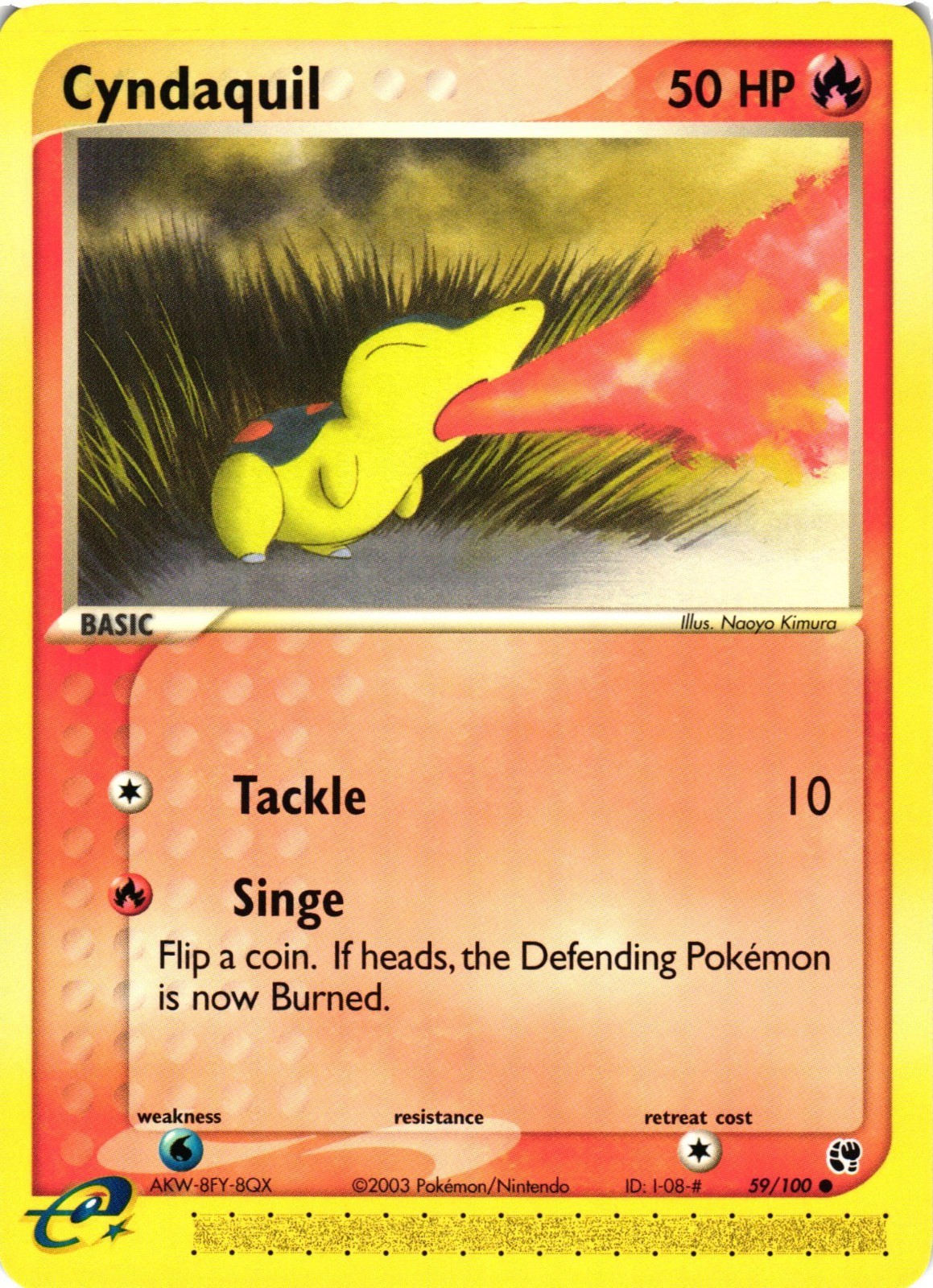 Pokemon TCG Cyndaquil 59/100 Sandstorm Common NM