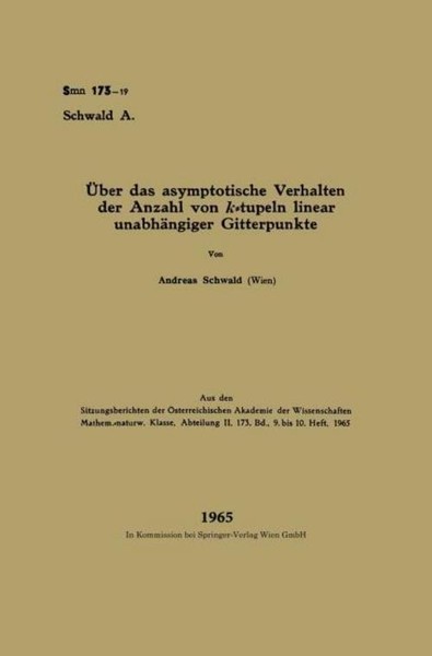 ÜBer Das Asymptotische Verhalten Der Anzahl Von K-Tupeln Linear UnabhäNgiger Git-image