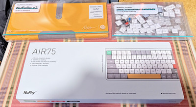 NuPhy Air75 Low-Profile Mechanical Keyboard + NuFolio V2 Case + Shine Keycaps