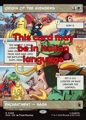MTG ORIGIN OF THE AVENGERS 298 EXC - ORIGIN OF THE AVENGERS - MSH X IT - MAGIC