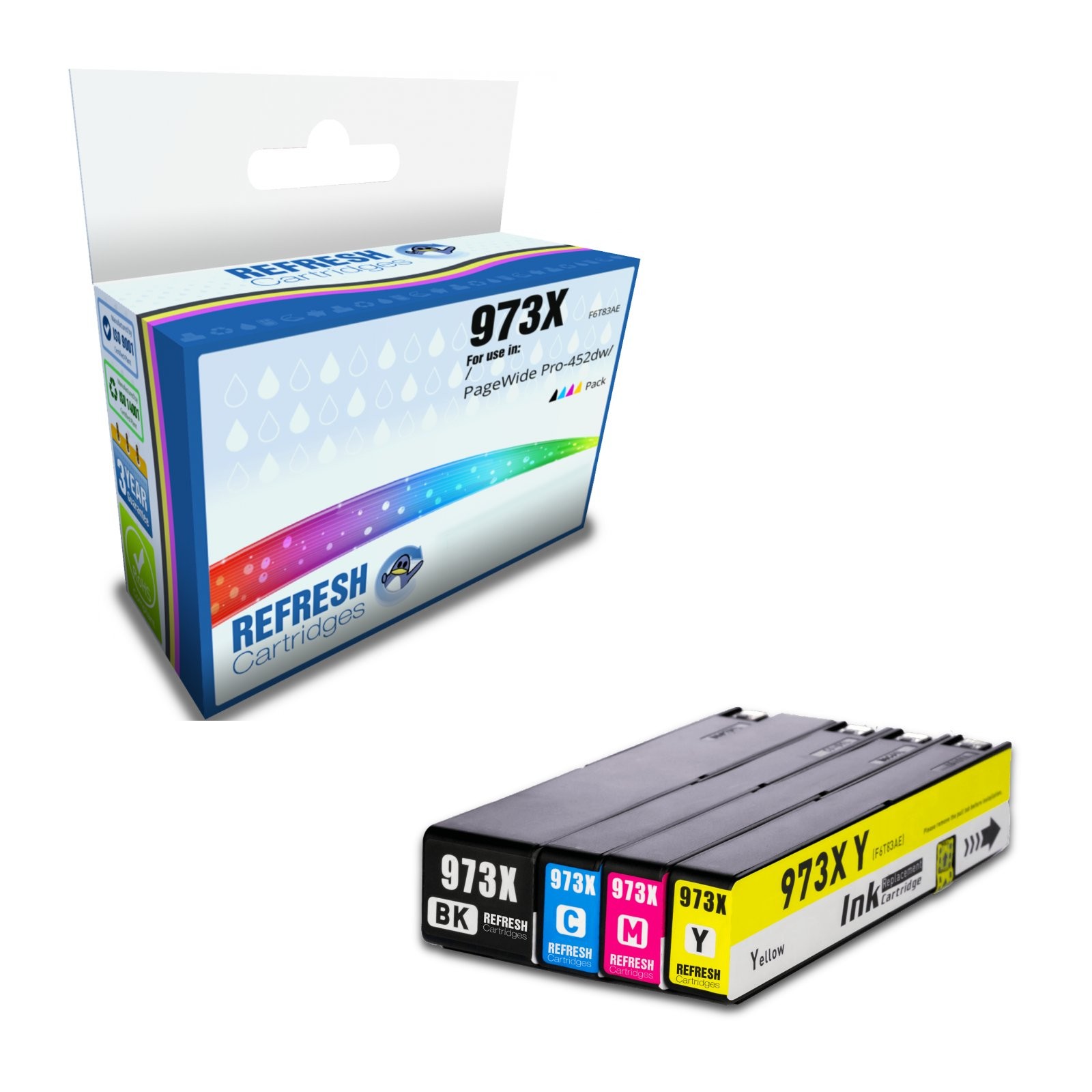 Refresh Cartridges Replacement Value Pack 973X Ink Compatible With HP Printers