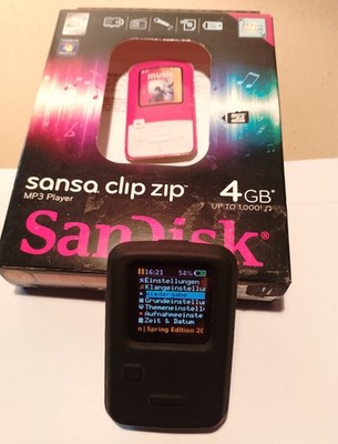 Sansa Clip Zip 4 GB  Sandisk Mp3 HD Player /  ROCKBOX Software