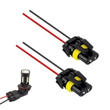 2 PCS 9005 9006 9012 HB3 HB4 Female Adapter Wiring Harness Sockets, Waterproof