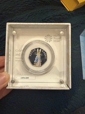 2019 Beatrix Potter Proof Silver 50p Coin The Royal Mint. Peter Rabbit