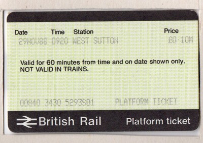 West Sutton S01 - APTIS Bahnsteig Ticket - Surrey SM1 - jetzt Thameslink