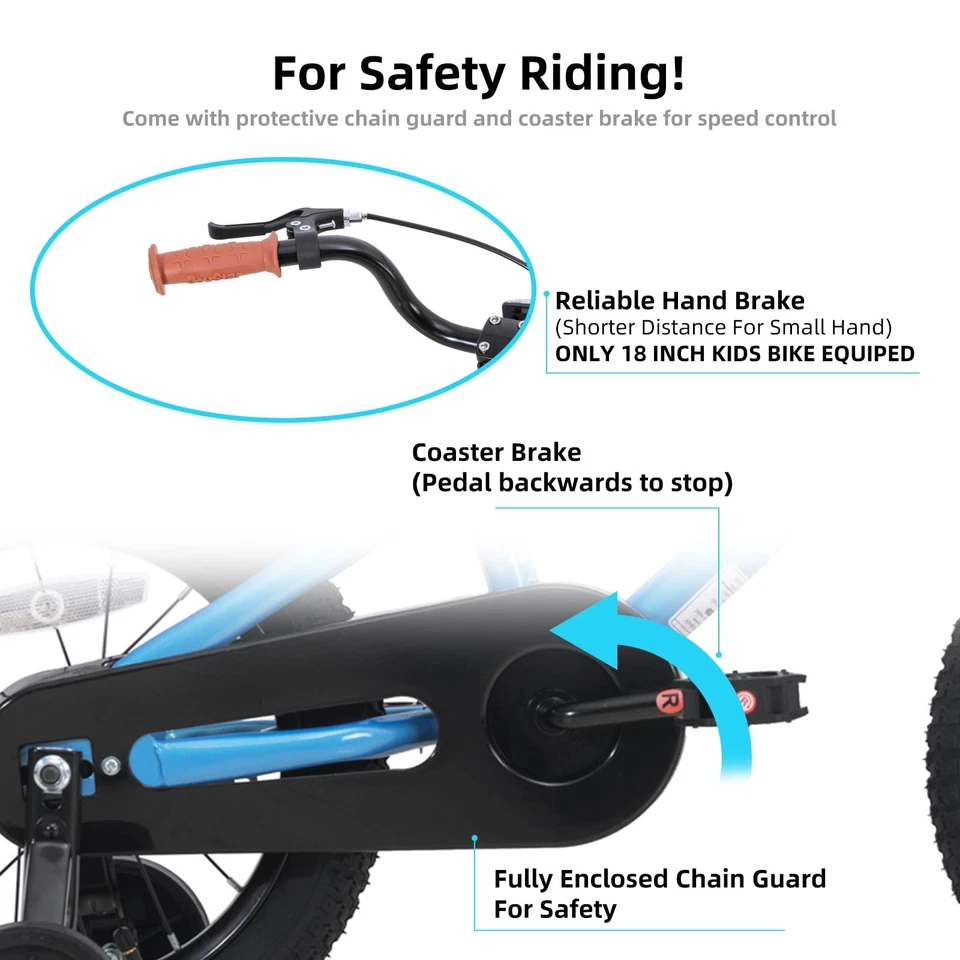 14 Inch Kids Bike for 3 4 5 Years Boys Girls Gifts Children Bicycle with Trai... - Image 3 of 4