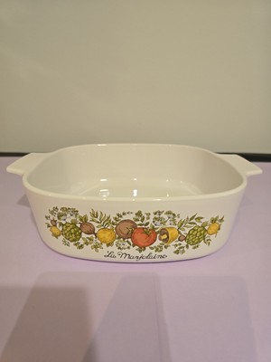 Rare Corning Ware Casserole Dish La Marjolaine Spice Of Life 2Qt A-2-B Pyrex Lid