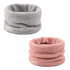 1 PCS Fleece Warm Kids Scarf Thick Velvet Boys Girls Round Scarves Winter