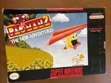 PAC-MAN 2 THE NEW ADVENTURES FOR NINTENDO SUPER NES, COMPLETE IN BOX