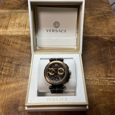 Versace VE1D02023 Aion Chronograph (UVP +600 ): Bronze Uhr Herren Neuwertig 