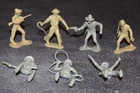 Vintage Lot of 7 Mixed Marx Western Cowboys,Gunfighters,Riders, Plastic Figures
