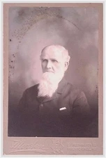 1880s Providence RI Gentleman Cabinet Card Photograph Morrison Studio Portrait