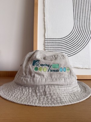 VINTAGE 1999 MTV Music Network Spring Break Retro Chino Cotton Bucket Hat