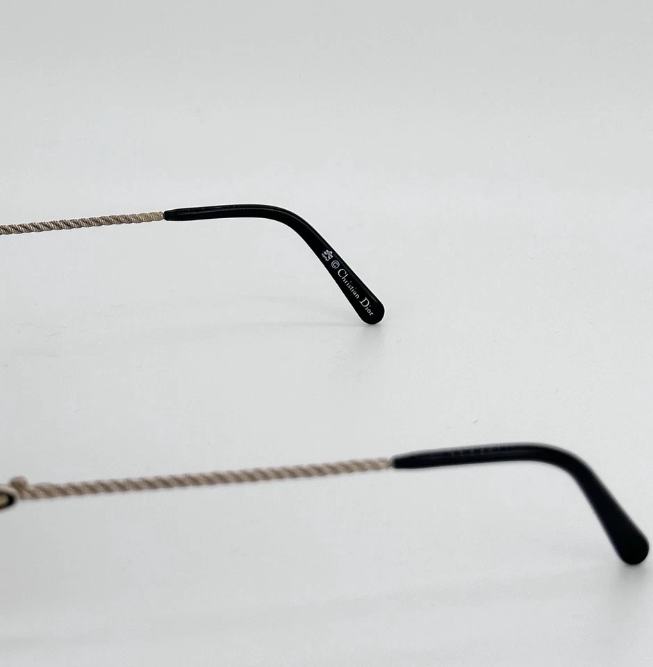 Gafas de sol vintage Deadstock Christian Dior 2553 ojo de gato ¡mancha negra/dorada!! Foto 4 de 4