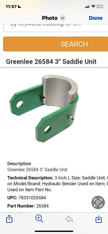 Greenlee 26584 3" Bender Saddle Unit for 881 or 881CT & CTd Benders