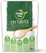 Pure Via Erythritol 1kg, Zero Calorie & Keto Friendly Sugar Alternative granulat