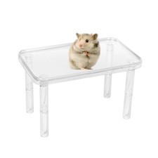 Transparent Hamster Platform Play Decor Cage Accessory 9.8x5.9x3.56.1 Inch