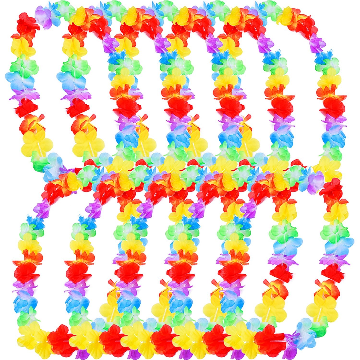 Flower-necklace multicolore pour fête sur la plage et soirée été