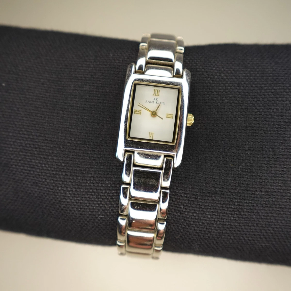 Vintage ANNE KLEIN Women\'s Swiss Diamond Bezel Stainless Steel Square Dial Watch 15F67BF4-DFBC-4D0D-9C80-  main image 4