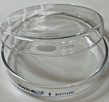 VWR Glass Petri Dish Sets Reusable - 100mm x 15mm - 5 Bottoms + 6 Covers