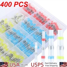 400PCS HEAT SHRINK SOLDER SLEEVES ELECTRICAL WIRE TERMINAL NON CRIMP CONNECTOR
