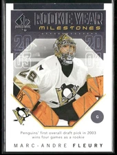 2018-19 SP Authentic Marc-Andre Fleury Rookie Year Milestones #RYM-MF Penguins