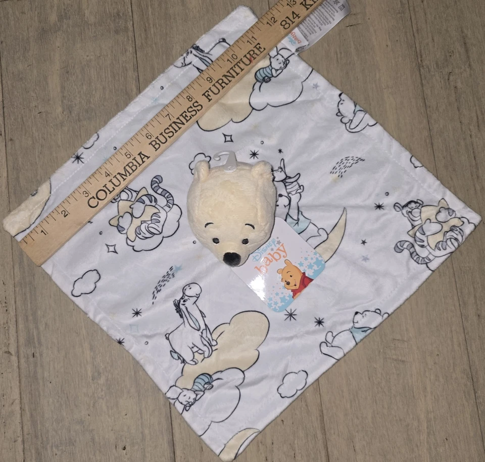 Nuevo Disney Bebé Acogedor Amigos Winnie the Pooh Seguridad Lovey Manta Corderos e Hiedra Foto 4 de 4