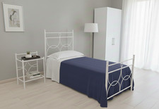 Letto Singolo Rosa Anna Ferro Battuto Moderno Elegante Aessegi Italy
