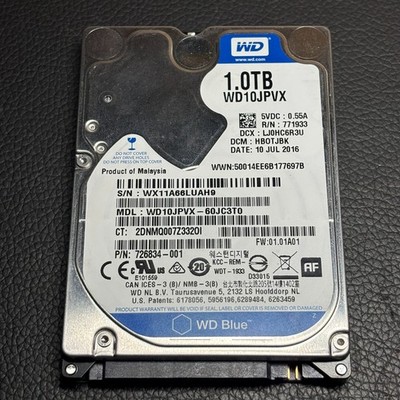 Western Digital WD Blue 1TB 2.5'' SATA III 5400RPM HDD WD10JPVX-60JC3T0 - TESTED