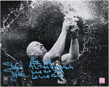 Stone Cold Steve Austin WWE Signed 16x20 Beer Splash Photo w/Inscs - LE of 10