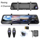 4 Cameras Dash Cam Full HD 1080P*4 Car Video Recorder 4 Lens Rearview Mirror DVR