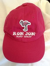 Ron Jon Surf Shop Hat Youth Pink Silver Flamingo Spellout OSFA Beach Tropical