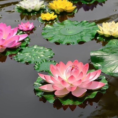 Artificial Floating Lotus Leaves Fake Foliage Plant EVA Lotus Leaf Pool Decor
