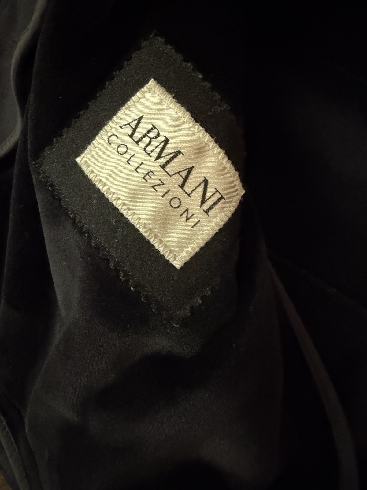 Armani Collezioni Men's Shearling-Lined Jacket Size 40 Black image 4