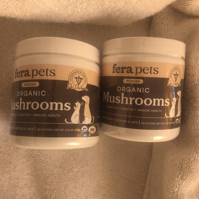 Fera Pets Organic Mushroom Supplement for Dogs/Cats - Immune Support & Cognitive
