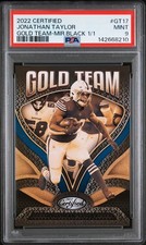 2021 Certified Jonathan Taylor Gold Team Mirror Black 1/1 Colts One Of One