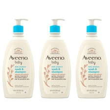 Aveeno Baby Gentle Body Wash Shampoo with Natural Oat Extract, Tear-Free, Para