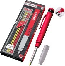 7 Leads (3 Colors), Deep Hole Construction Marker for Wood, Metal, Concrete, Gl