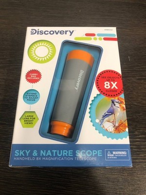 DISCOVERY SKY & NATURE HANDHELD 8X MAGNIFICATION TELESCOPE AGES 6+