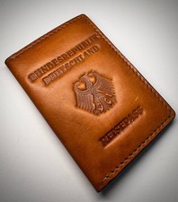 Echt Leder Passport H&uuml;lle Reise Geldb&ouml;rse  Handgefertigt in Deutschland.