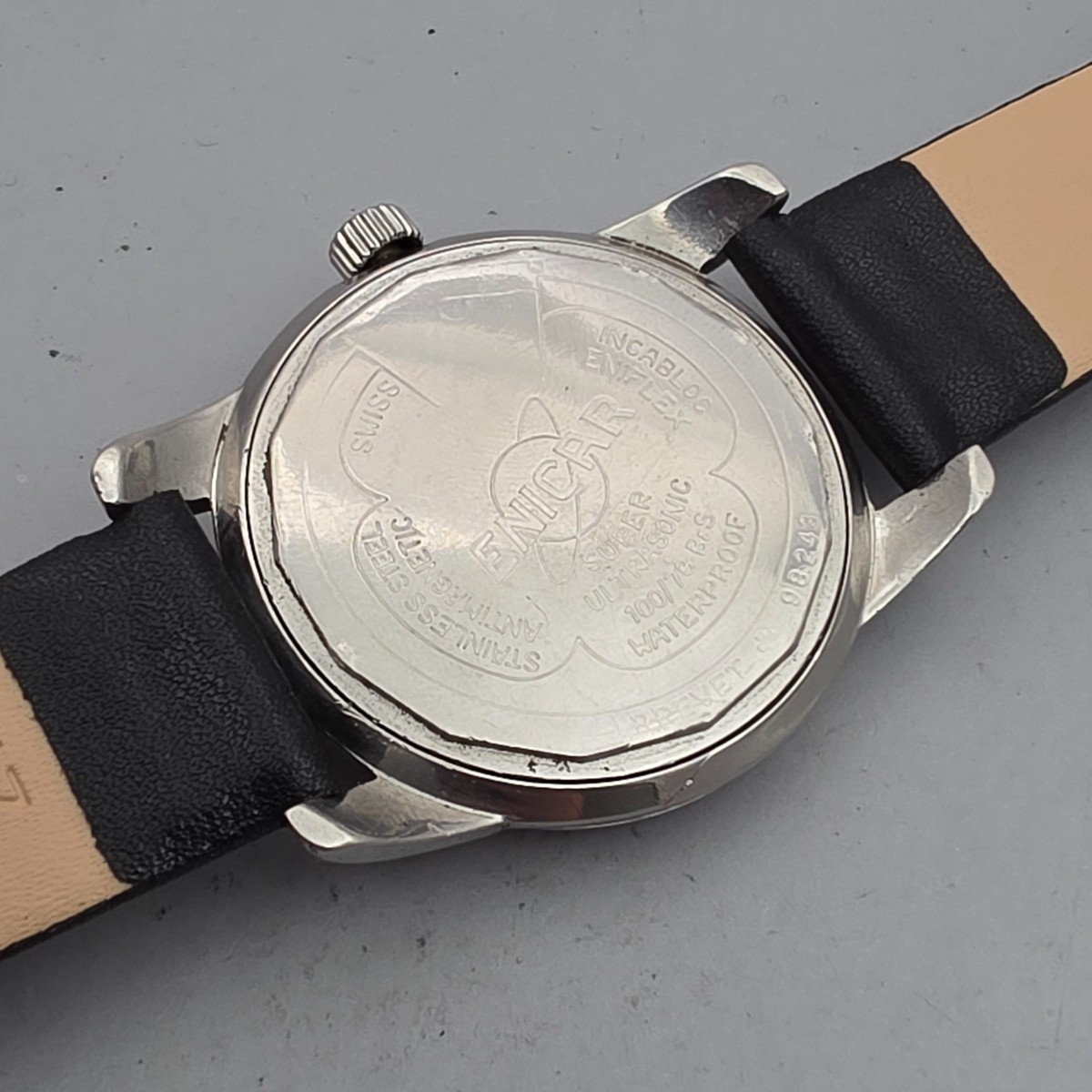 Vintage ENICAR Ultrasonic Super Seapearl men's watch two-tone