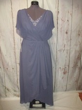 NWT JJs House 16 Blue Maxi Evening Occasion Mother of the Bride Dress