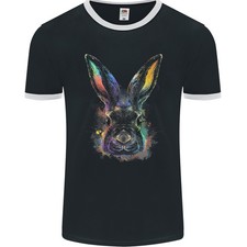 Aquarell Hase Bunny Herren Ringer T-Shirt FotL
