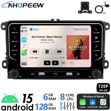 Android 15 Autoradio GPS Carplay 6+128GB für VW GOLF 5 6 Plus Polo Passat Touran