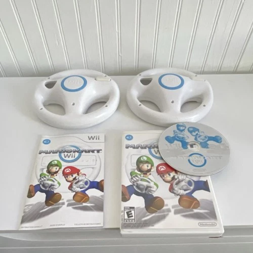 Tested Mario Kart Wii with Manual & 2 Steering Wheels for Nintendo Wii