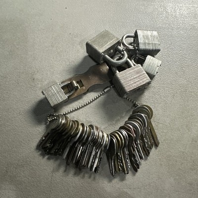 45 Padlock Keys, and 5 Padlocks Without Keys