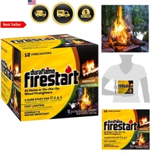 Firelighters Outdoor Indoor Fast Lighting 12 Pack Water Resistant Yellow
