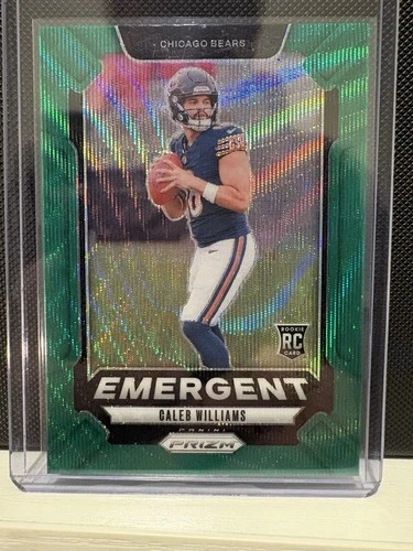 2024 Panini Prizm - Emergent Caleb Williams #1 Green Wave Prizm (RC)